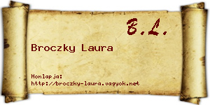 Broczky Laura névjegykártya